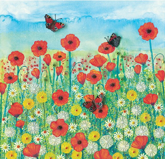 Jo Grundy - Peacocks and Poppies
